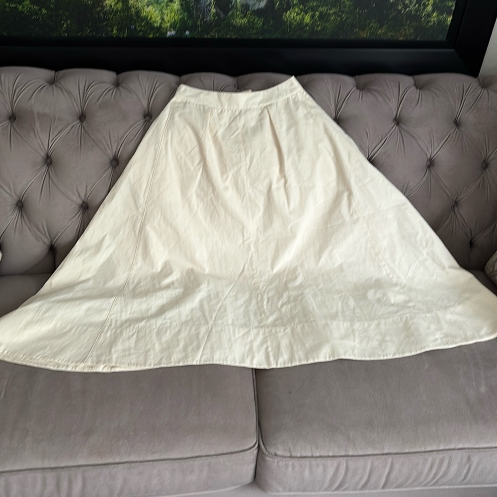 Elegant Cream Women's Full Circle Skirt in S